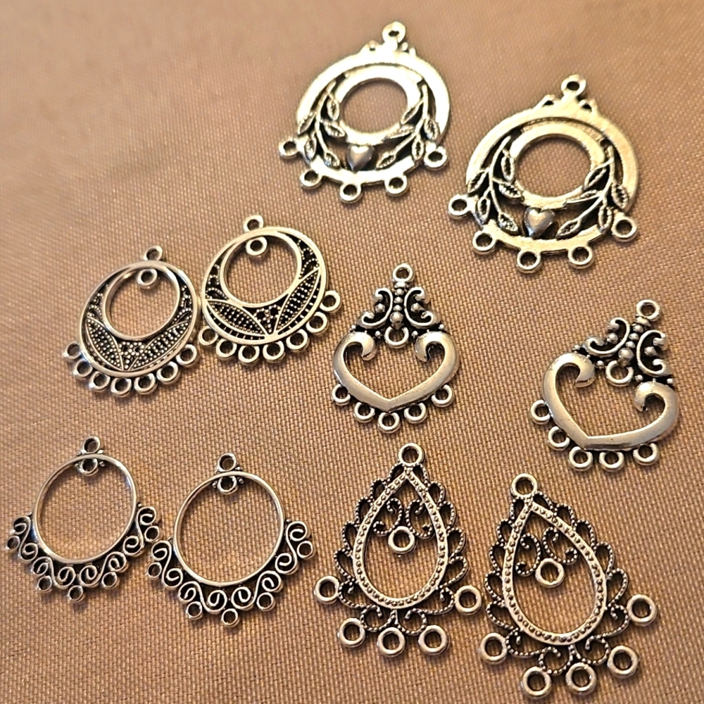 Earring Chandilers!  Five Pairs of These Fun Earring Findings.